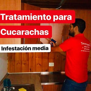 Tratamiento fumigación de cucarachas (infestación media) 1 Año de Garantía