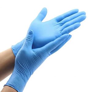 Guantes de nitrilo azul