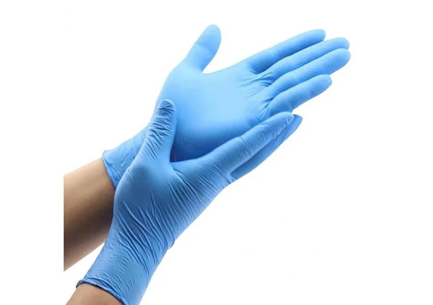 Guantes de nitrilo azul